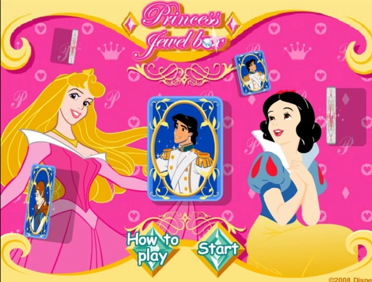 ディズニープリンセスを代表する6人のお姫様がカードゲームになって登場。 - フリーゲームを求めてサイジが行くッ！！ ～海外のゲームたちよ、こんにちわ～