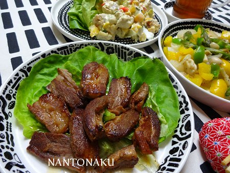 NANTONAKU　５－１１　ランチ抜きの日の晩御飯はつい盛るけど ご飯無し　　２