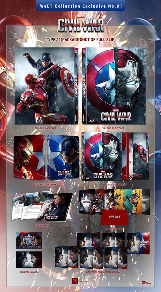 The Captain America: Civil War korea weetcollection steelbook FullSlip A1 シビル・ウォー/キャプテン・アメリカ 韓国 スチールブック フルスリップ A1