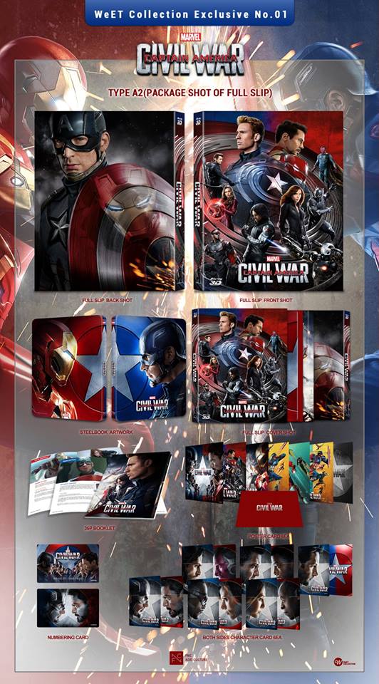 The Captain America: Civil War korea weetcollection steelbook FullSlip A2 シビル・ウォー/キャプテン・アメリカ 韓国 スチールブック フルスリップ A2