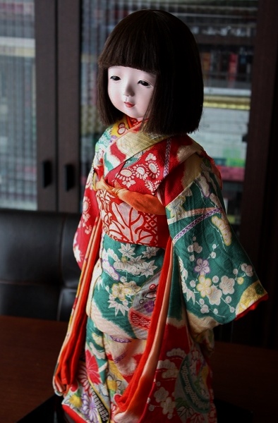 市松人形 15号 あわせの着物 襦袢 正絹 ドール 縮緬 振り袖
